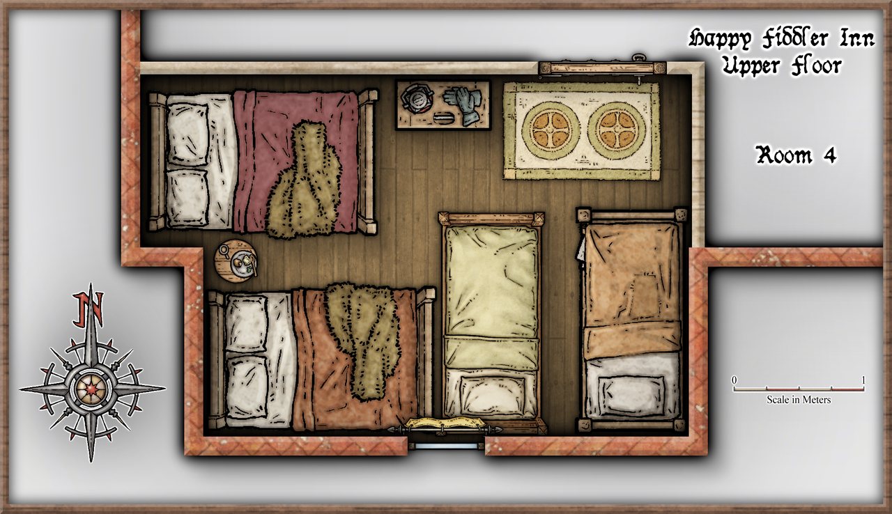 Nibirum Map: happy fiddler inn - level 3 - room 4 by Ricko Hasche